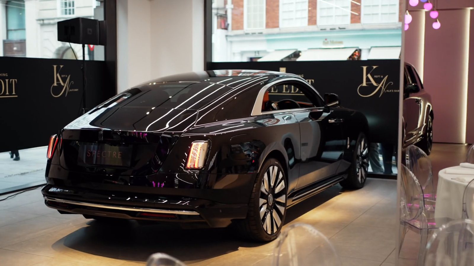 A Rolls-Royce Spectre at the ChildsPlay x Rolls-Royce event, filmed by Artisan Studios